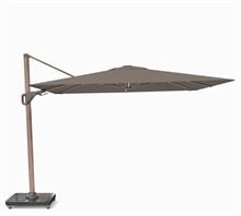 Platinum Nexus T2 hængeparasol 300x300cm - Mocha træ look - Havana stof